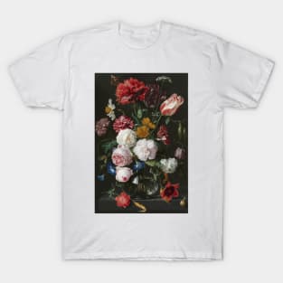 Jan Davidsz. De Heem - Still Life With Flowers In A Glass Vase 1683 T-Shirt